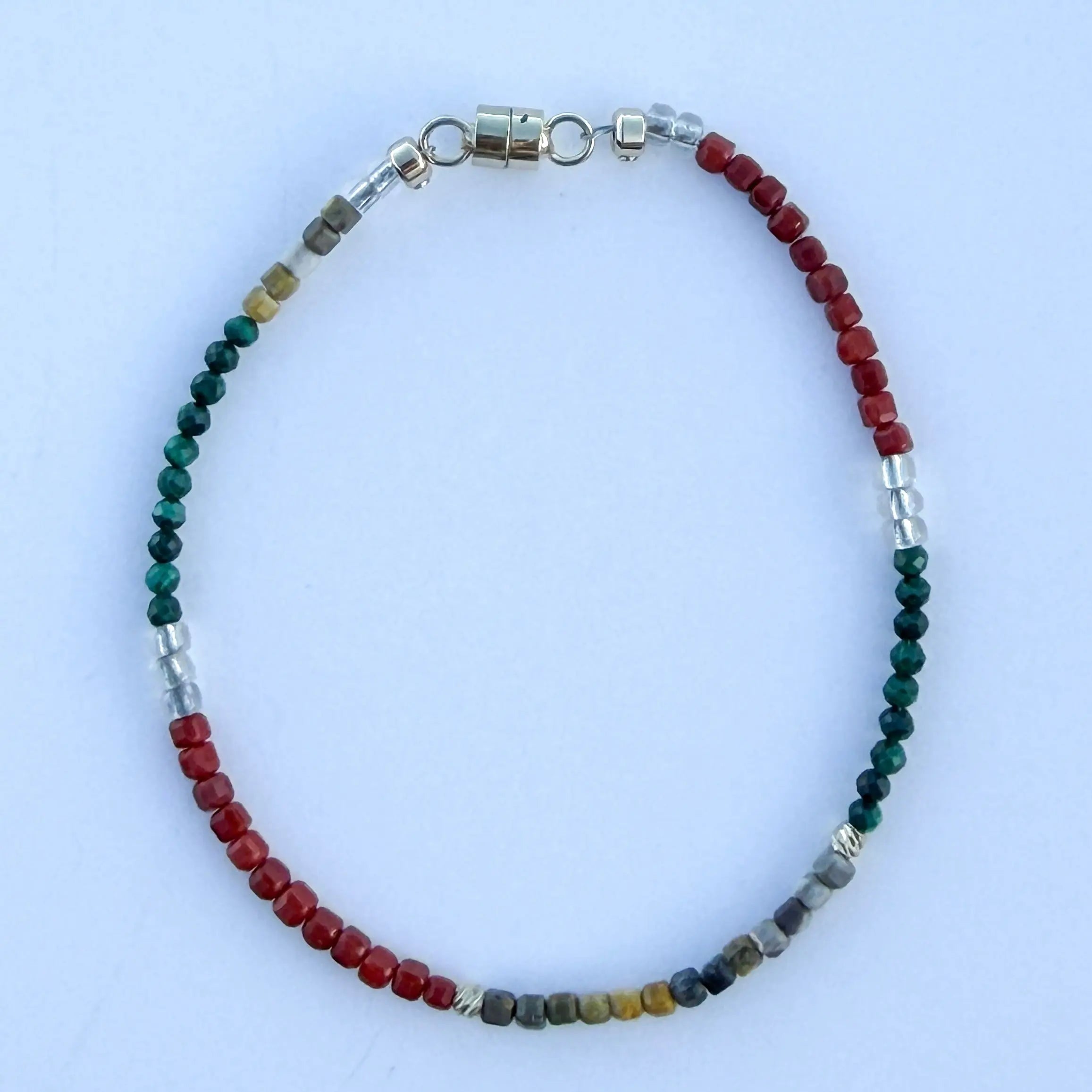Three Body Dream - Red, Yellow Agate, and Green Malachite Jewelry view 3